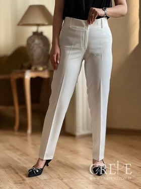 شلوار کرپ کلاسیک جلوزیپ قد 100