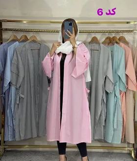 مانتو بغل بند دار بلند کد 0177
