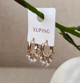 گوشواره حلقه‌ای آویز دار ژوپینگ