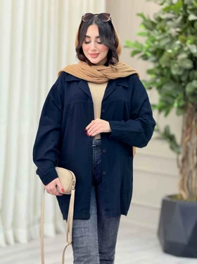 مانتو کتان پیله دار جیب پایین
