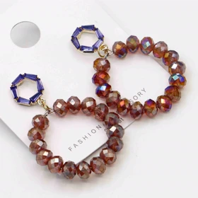 گوشواره دخترانه فانتزی مدل کریستالی