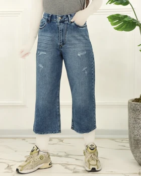 شلوار جین واید لگ زنانه 0937