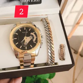 ست ساعت والار و انگشتر و دستبند مردانه 245290350