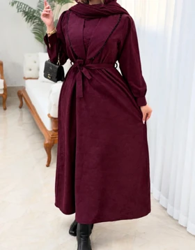 پیراهن نگین 0885 (زرشکی)