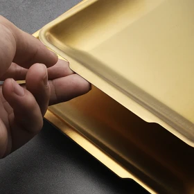 سینی استیل طلایی