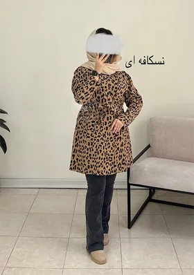 مانتو کتان پلنگی