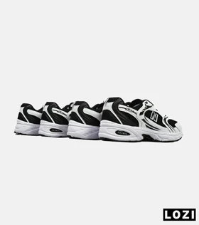 کفش کتانی بزرگ پا سفید مشکی NEW BALANCE 530 مدل 5139