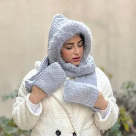 شال و کلاه سرهمی ساده