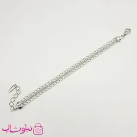 دستبند دخترانه ژوپینگ سه ردیفه متصل