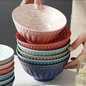 کاسه ماست خوری دنی هوم 6 تایی طرح دار / BA41