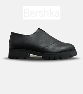 کفش کتانی مردانه مشکی BERSHKA مدل 6240