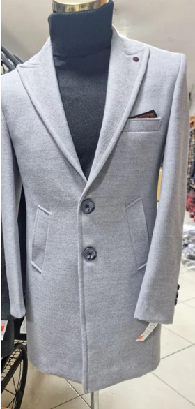 پالتو فوتر مردانه طوسی روشن