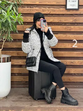 کاپشن طرحدار کمرگت