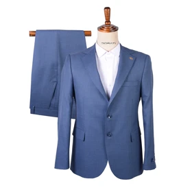 کت و شلوار دو دکمه سورمه ای