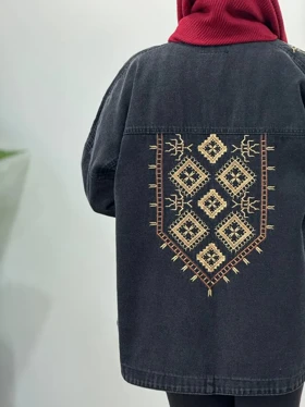 کت جین گلدوزی باران 2