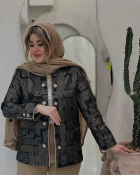 کت ژاکارد تاجلی