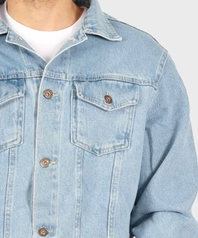 کت جین آبی یخی ساده 0201