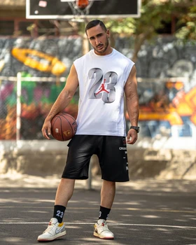 رکابی ورزشی وست JORDAN 23 سفید