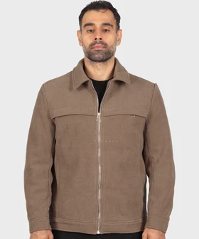 کت کتان زیپ‌دار و داخل خز 2603