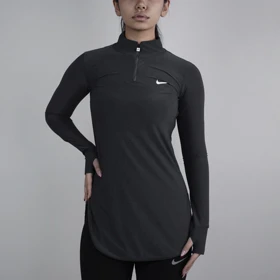 استرج آستین بلند نیم زیپ ورزشی زنانه نایک مدل VHD-3K1452 طوسی تیره