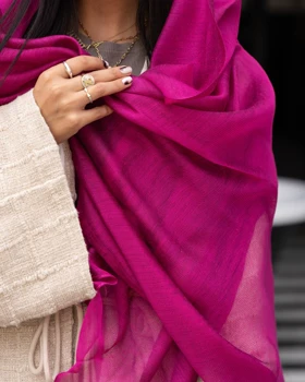 شال ابریشم ساده