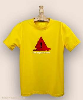 تیشرت مردانه و زنانه طرح مثلث سیگنال از دست رفته کد 965