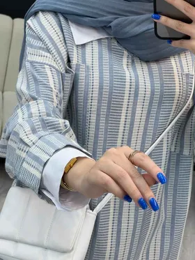 مانتو ترکیبی دو جیب پاکتی