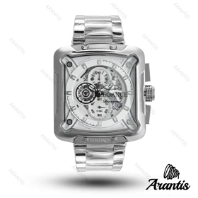 ساعت مردانه الگانس diamond سیلور صفحه سفید m-10241