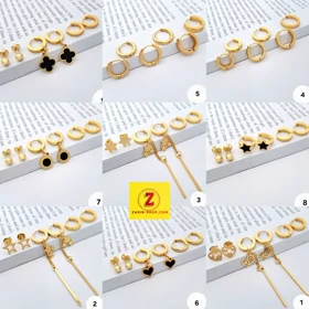 پک گوشواره 3 تایی استیل