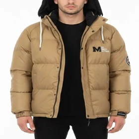 کاپشن مردانه، رنگ کاراملی سیلیکونی و کلاه دورس استایل خاص کد 1856