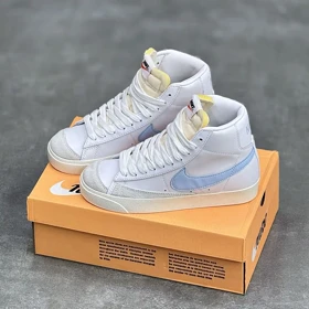 کفش نایک بلیزر ساق‌دار سفید آبی Nike Blazer Mid White Blue