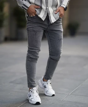 شلوار اسکینی طوسی