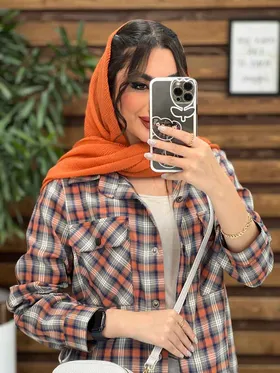 مانتو چهارخونه دو جیب پاکتی