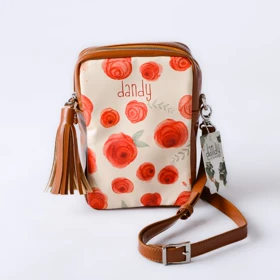 کیف کراس بادی طرح گل سرخ-red