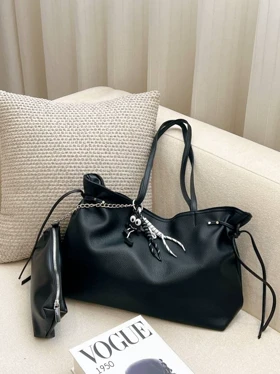 کیف بند باریک 1243 (مشکی چرمی)