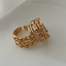 انگشتر چند لاین نگین‌دار ژوپینگ