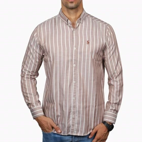 پیراهن آستین بلند راه راه مردانه مدل 6102045
