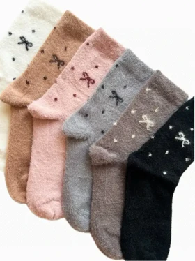 جوراب ساق بلند زنانه موهر طرح پاپیون