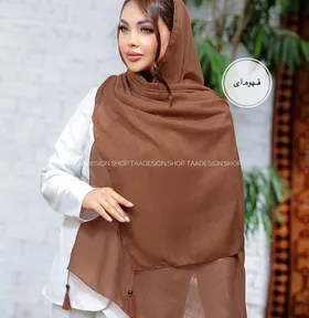 شال لینن وارداتی مدل بنفشه