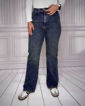 خرید شلوار جین راسته آبی تیره تینت زنانه Women's Dark Tint Blue Straight Jeans کد 913207
