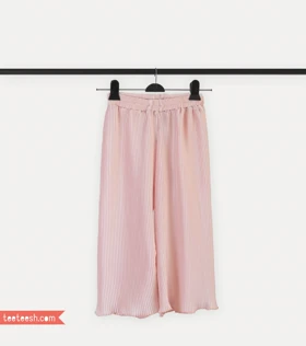 شلوار پلیسه صورتی