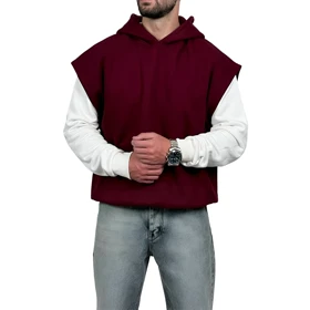 هودی وست سه نخ جگری طرح ساده