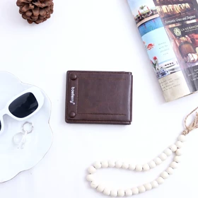 کیف پول مردانه متین MATIN (قهوه ای تیره)