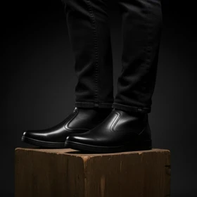 نیم بوت مردانه مشکی مدل Rad