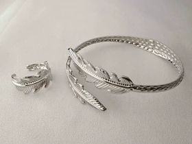 ست انگشتر و دستبند استیل کد a114 موژان حیدری