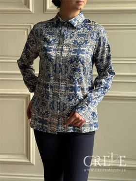 شومیز یقه مردانه طرحدار