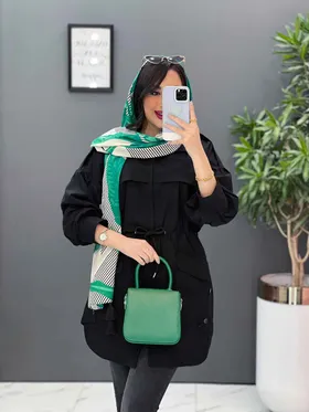 مانتو کمرگت بغل سه دکمه
