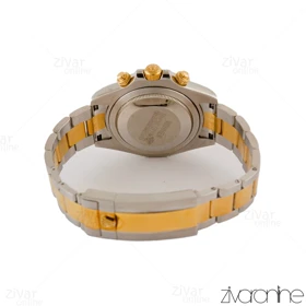 ساعت رولکس دیتونا مردانه سه موتوره دورنگ طلایی صفحه مشکی 105236