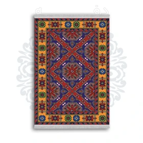 *جدید* فرشینه از جنس پارچه شانل مخمل ترک طرح فانتزی برند دفه کد 1824