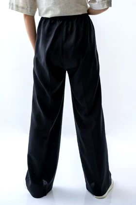 شلوار لینن دمپا گشاد کمرکش زنانه